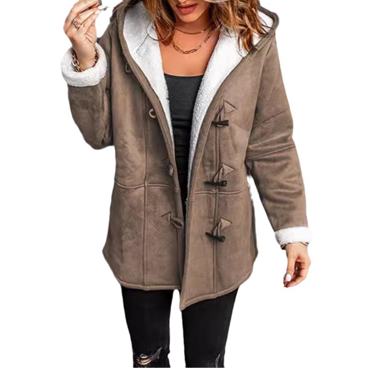 Wool Blend Coat - Coats Women Wool Thick Hooded Coat