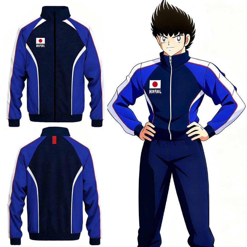 Winter Clothing Anime - 3D Anime Captain Tsubasa Japanese Flag