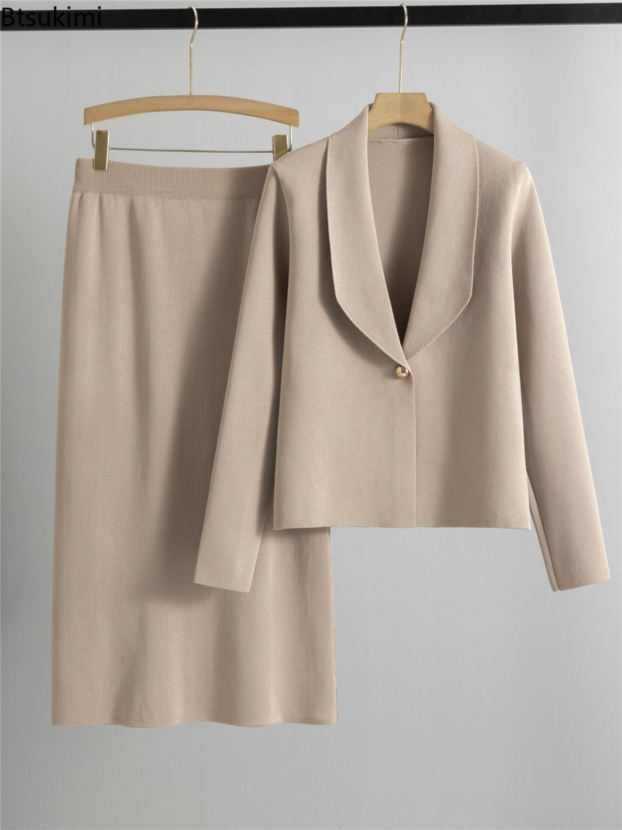 Winter Wear Clothes - Autumn Winter Knitted Two-piece Set Women's