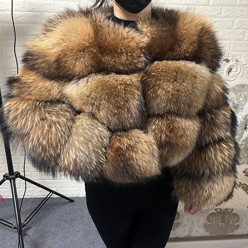 Plus Size Tops Brown Fur Maoma - đánh giá và giá Winter Clothing Equipment