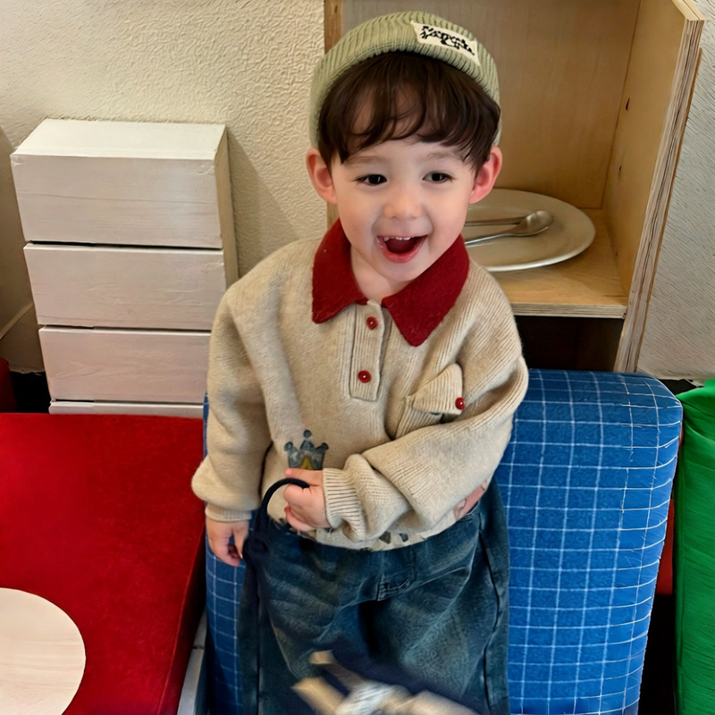 Boys' thickened warm sweater,  - đánh giá và giá Winter Clothing 1 Year Old