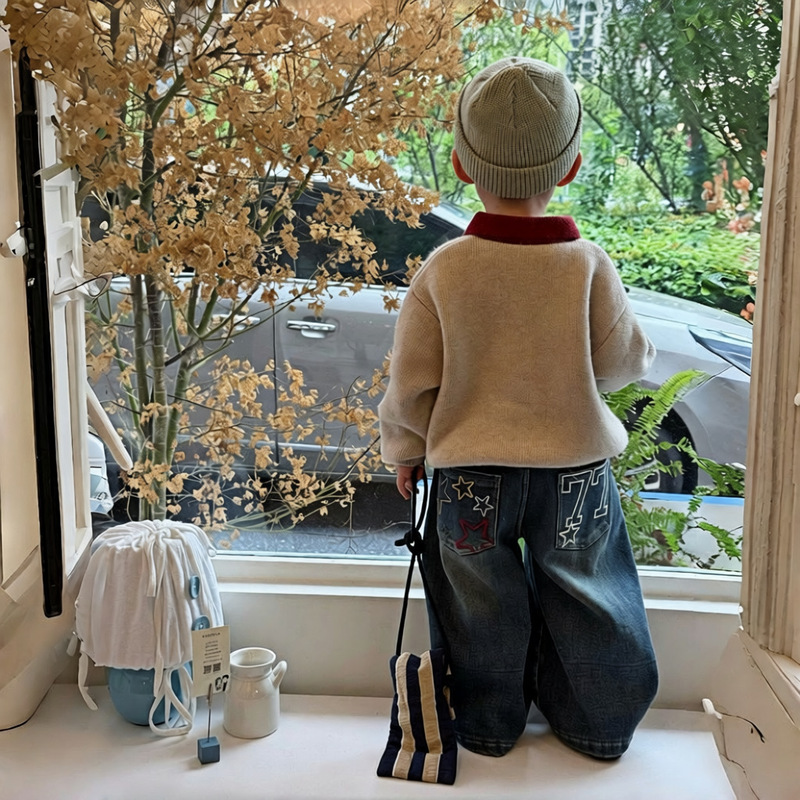 Boys' thickened warm sweater,  - đánh giá và giá Winter Clothing 1 Year Old