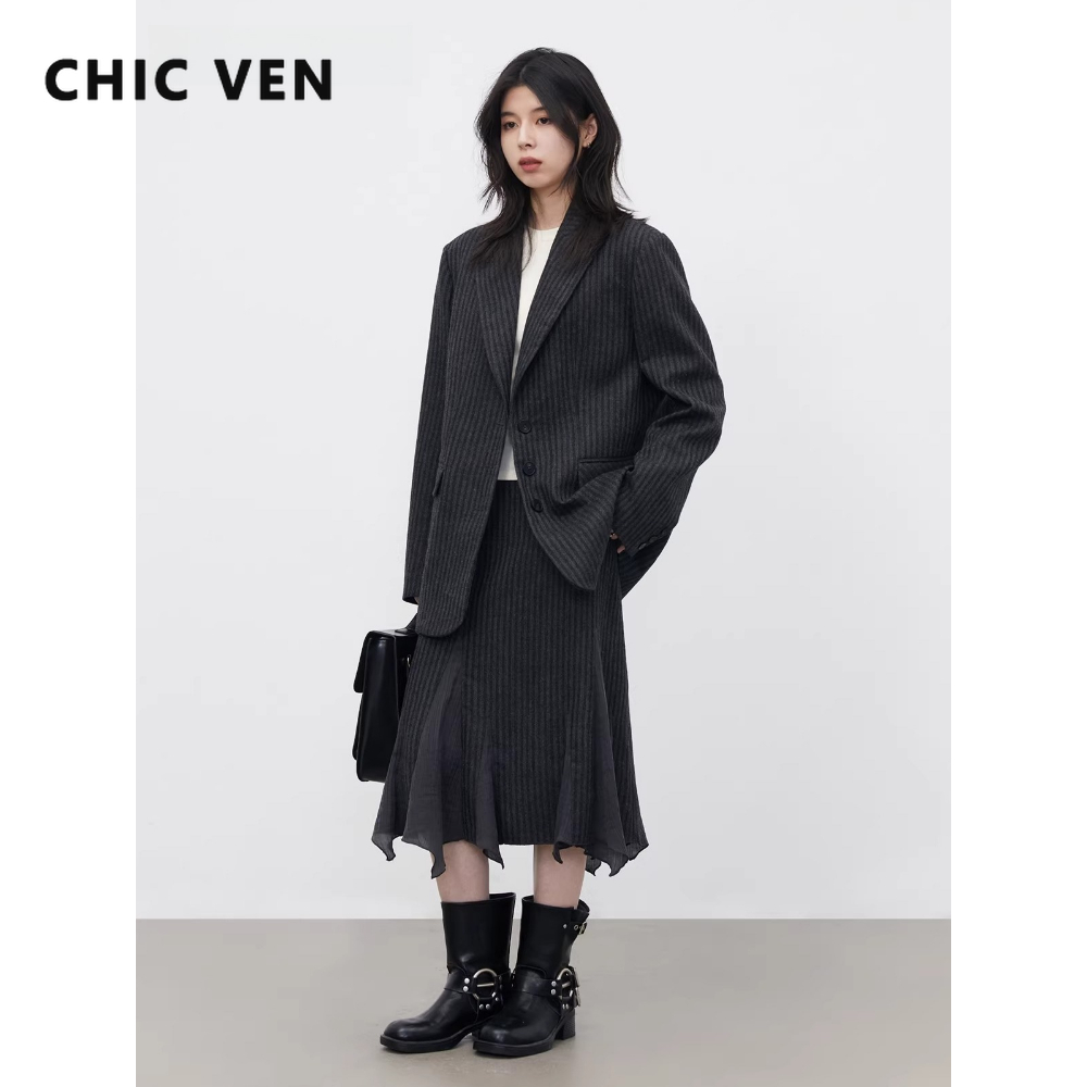 CHIC VEN Fashion Women Woolen  - đánh giá và giá Wool Blend Coat