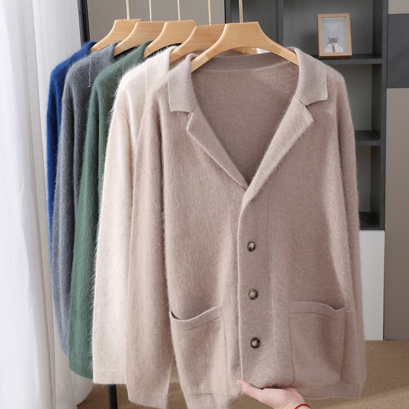 New Mink Wool Cardigan Men's P - đánh giá và giá Wool Blend Coat