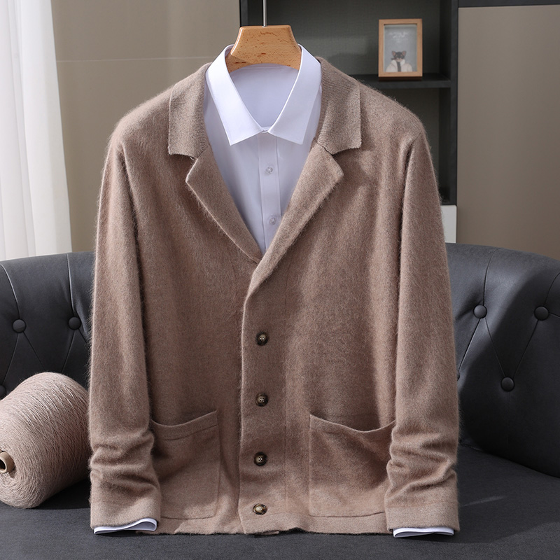 New Mink Wool Cardigan Men's P - đánh giá và giá Wool Blend Coat