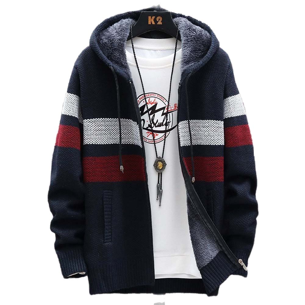 Men's Striped Sweater Coat Thi - đánh giá và giá Wool Blend Coat