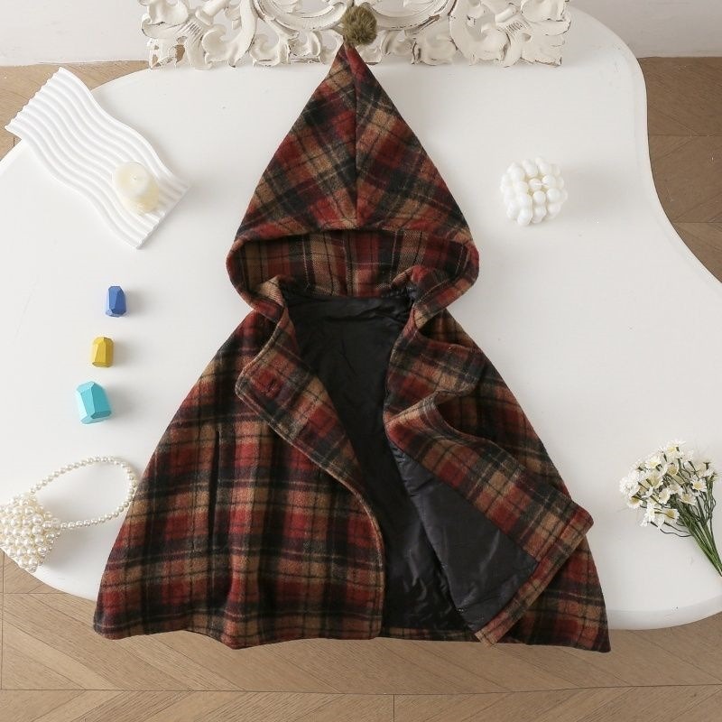 Girls Plaid Cape Children's Co - đánh giá và giá Winter Clothing For Babies