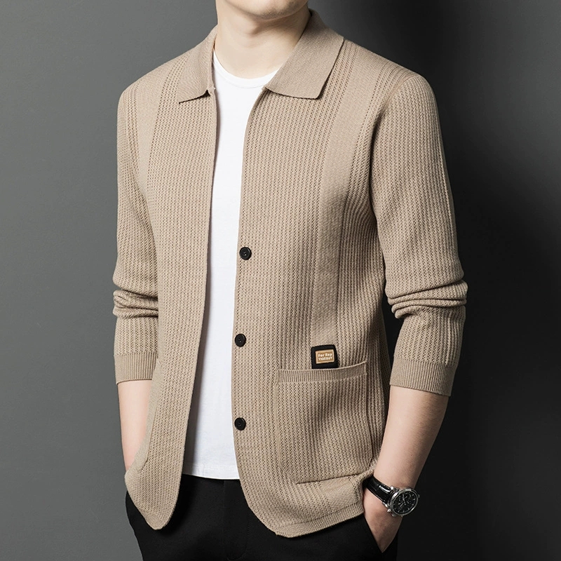 High-Quality Men's Knitted Car - đánh giá và giá Wool Blend Coat