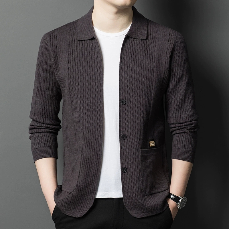 High-Quality Men's Knitted Car - đánh giá và giá Wool Blend Coat