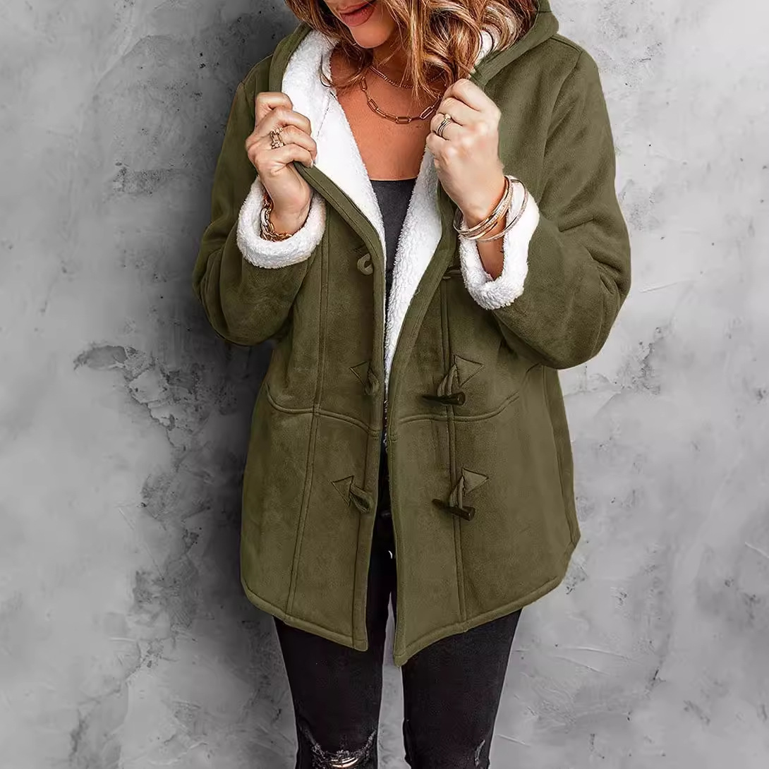 Coats Women Wool Thick Hooded  - đánh giá và giá Wool Blend Coat