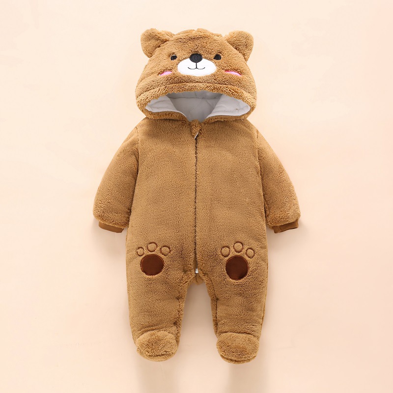 0-12M Baby Rompers Cute Bear T - đánh giá và giá Winter Clothing 1 Year Old