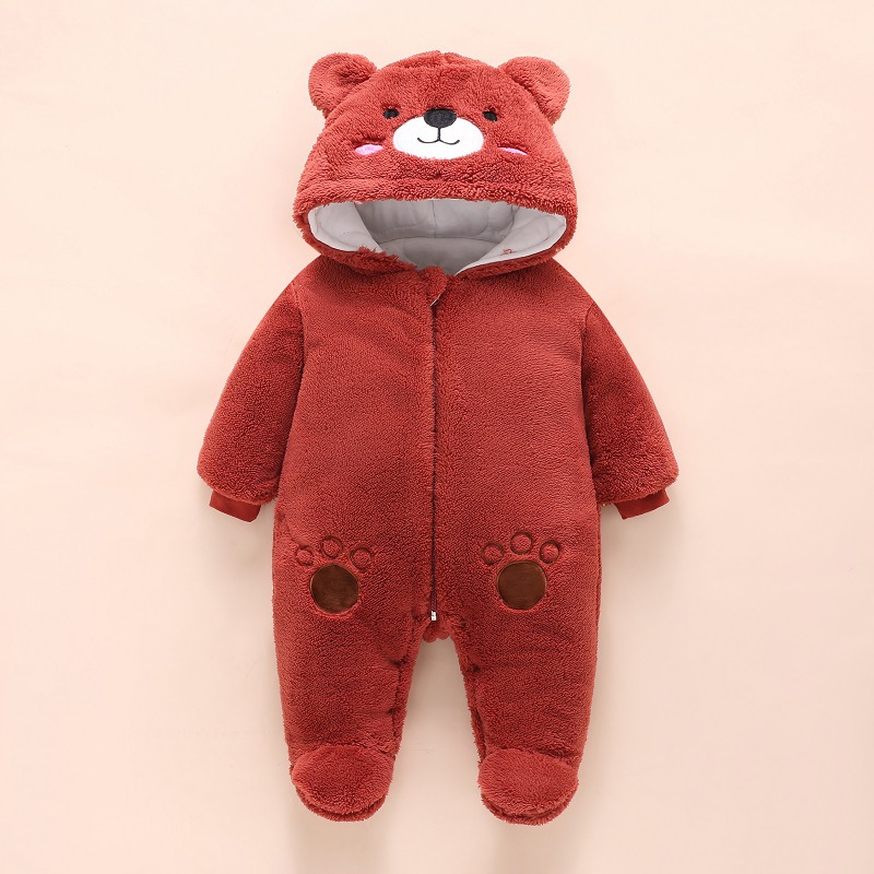 0-12M Baby Rompers Cute Bear T - đánh giá và giá Winter Clothing 1 Year Old