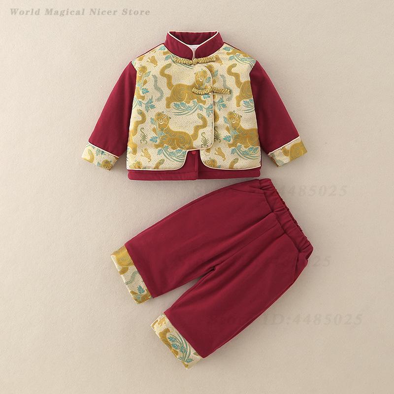 Autumn Winter Thick Tang Suit  - đánh giá và giá Winter Clothing For Babies