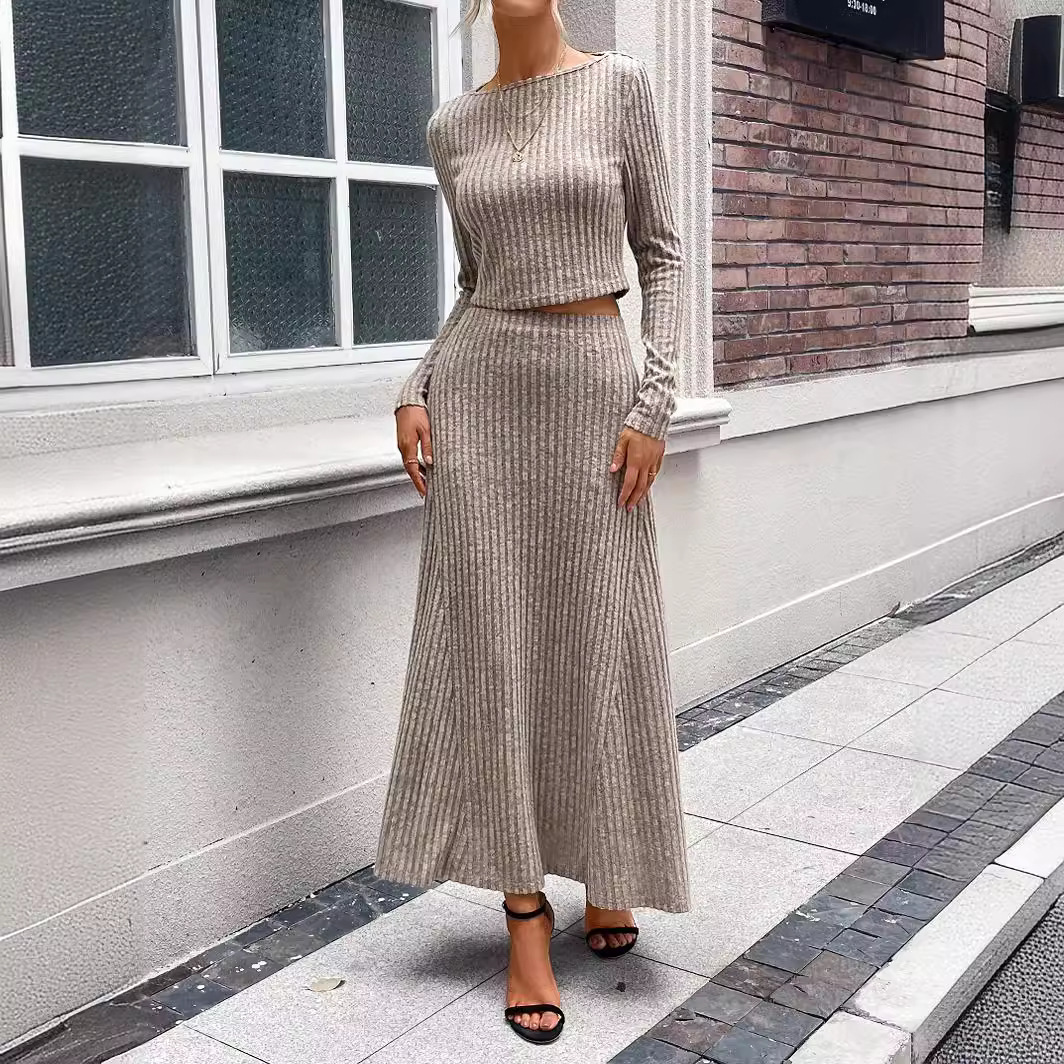 Knit Skirt Sets Women Slim Dre - đánh giá và giá Winter Wear Clothes
