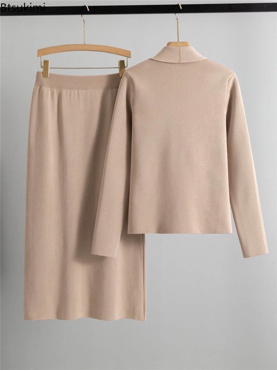 Autumn Winter Knitted Two-piec - đánh giá và giá Winter Wear Clothes