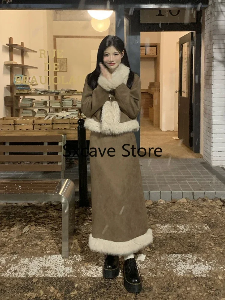 Autumn Retro Faux Fur 2 Piece  - đánh giá và giá Winter Wear Clothes